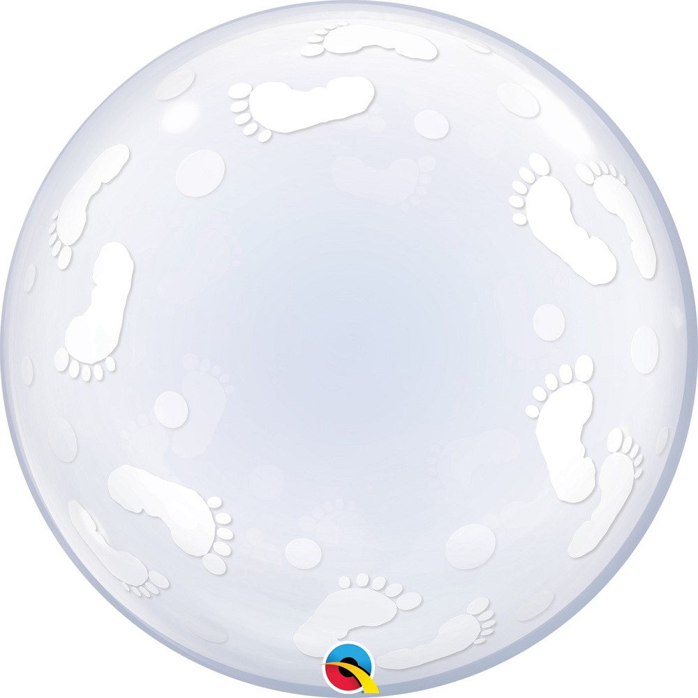 24" Deko Bubble Baby Footprints