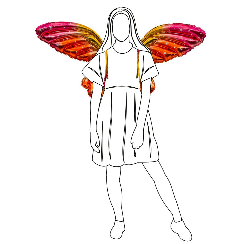 36" Butterfly Wings Golden Monarch (für Luftbefüllung)