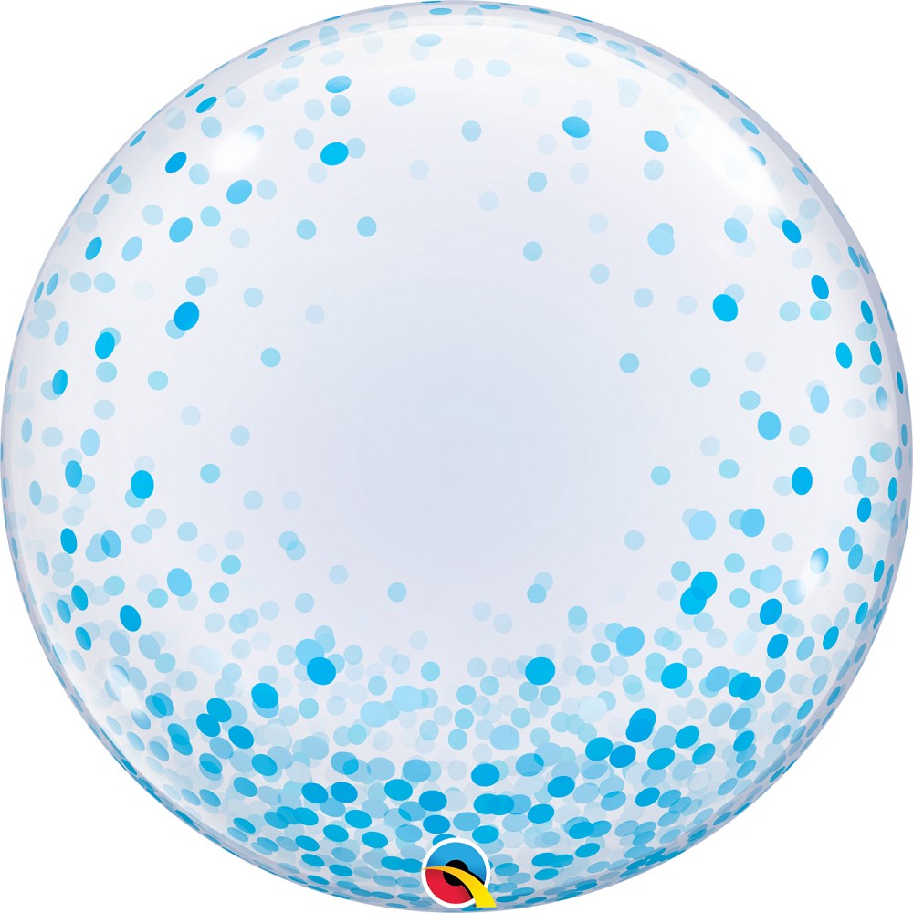 24" Deko Bubble Confetti blau