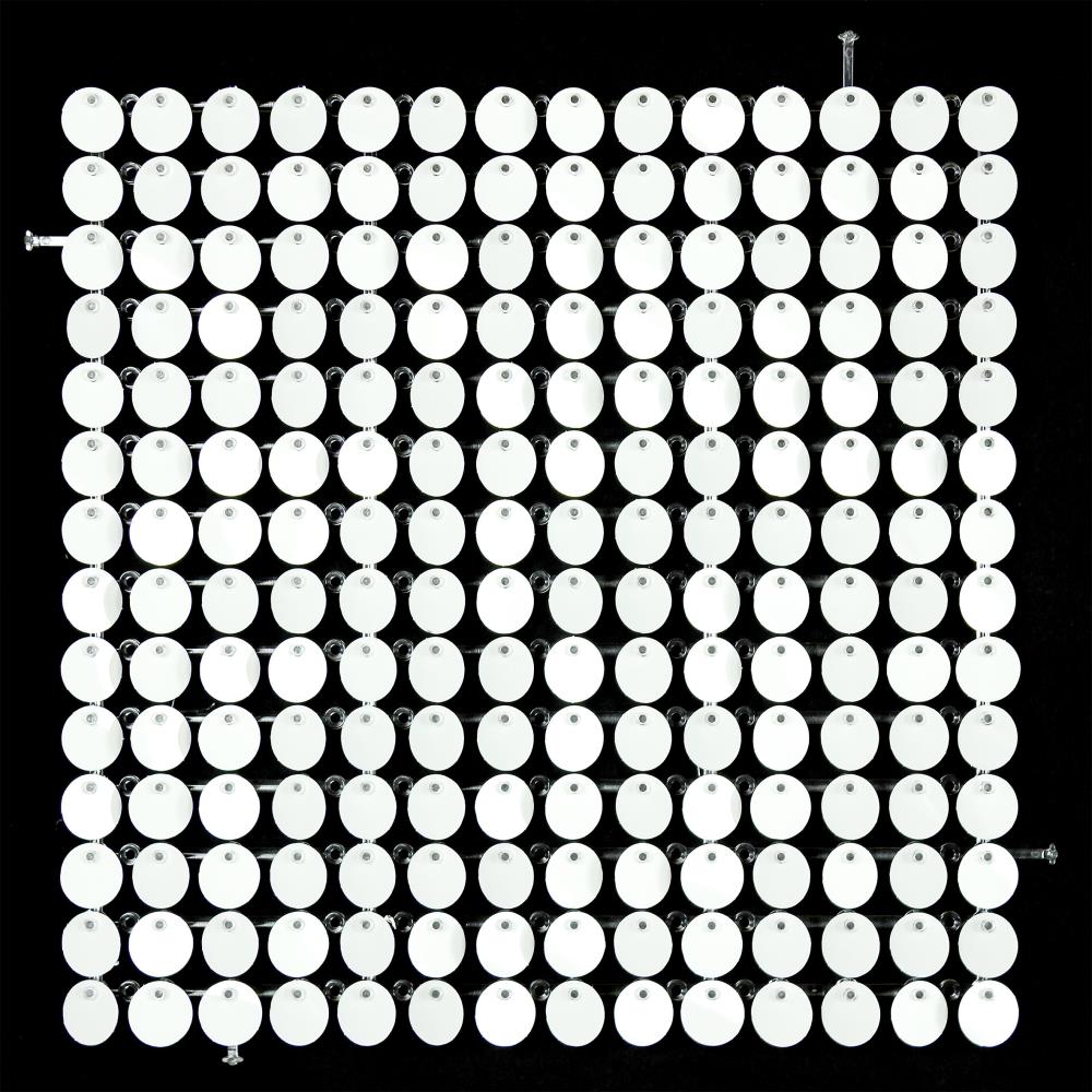 SolaAir Sequin Wall Decor Pixel (rund) - Gloss White