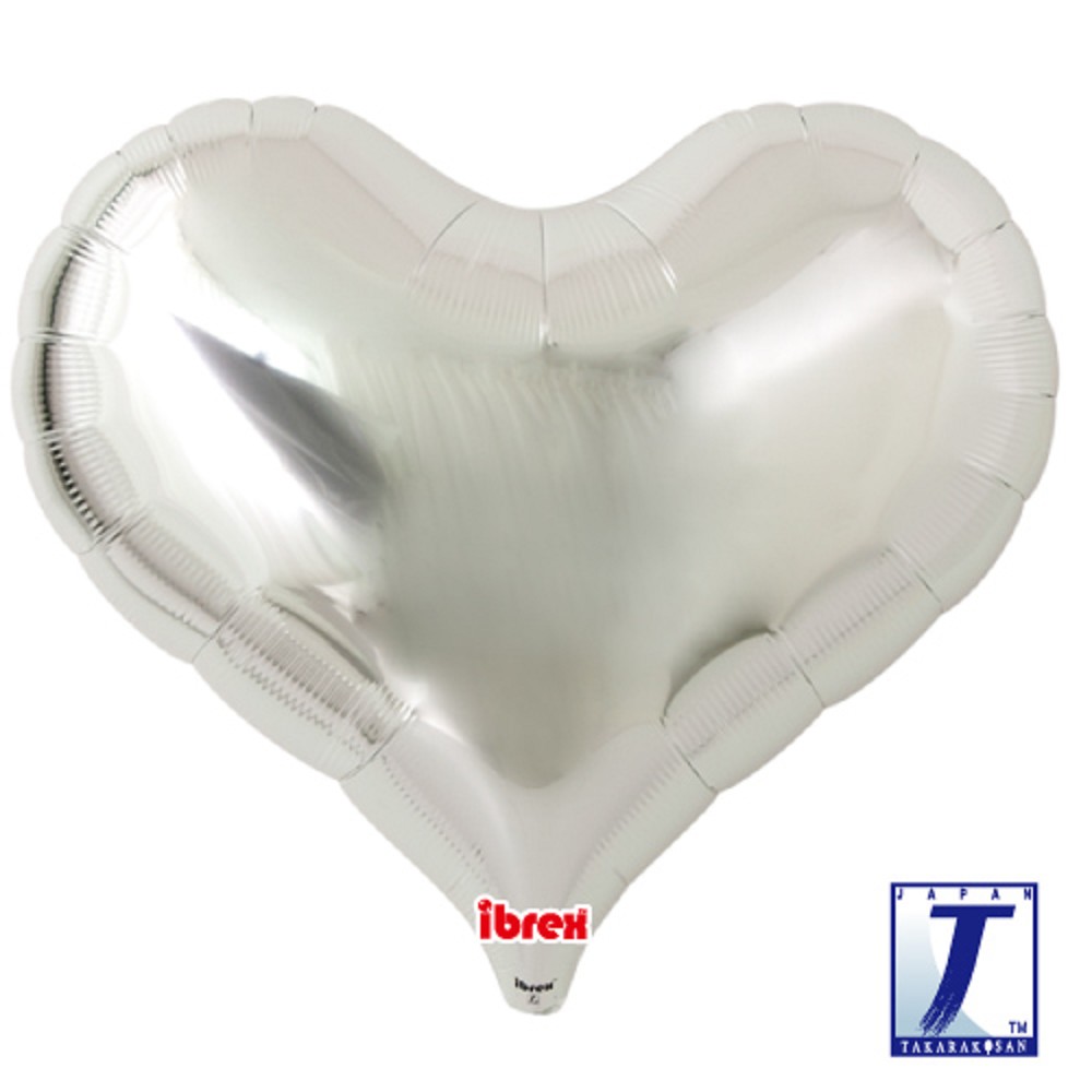 25" Jelly Heart Metallic Silver (ibrex)