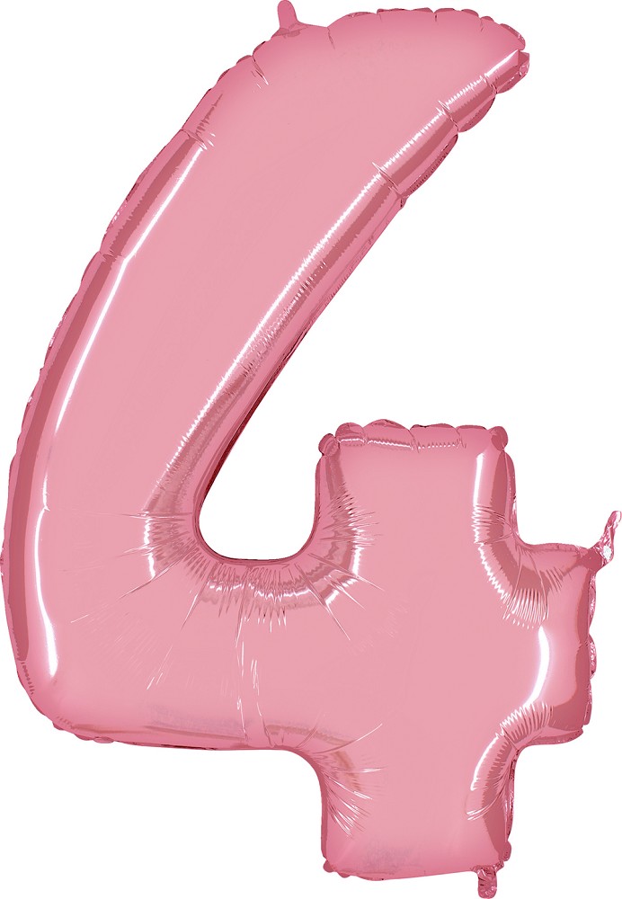 40" Folienzahl "4" Pastel Pink
