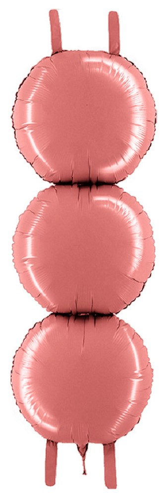 16" x 41" Folienballon: 3er Säule rosé gold