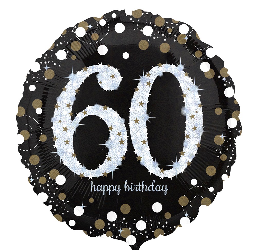18" Sparkling Birthday "60"
