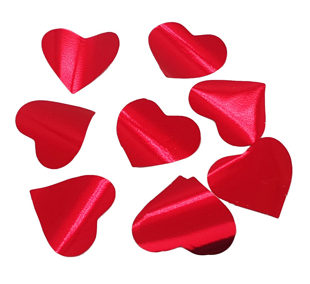 Folienkonfetti Herz 3cm Rot (100g)