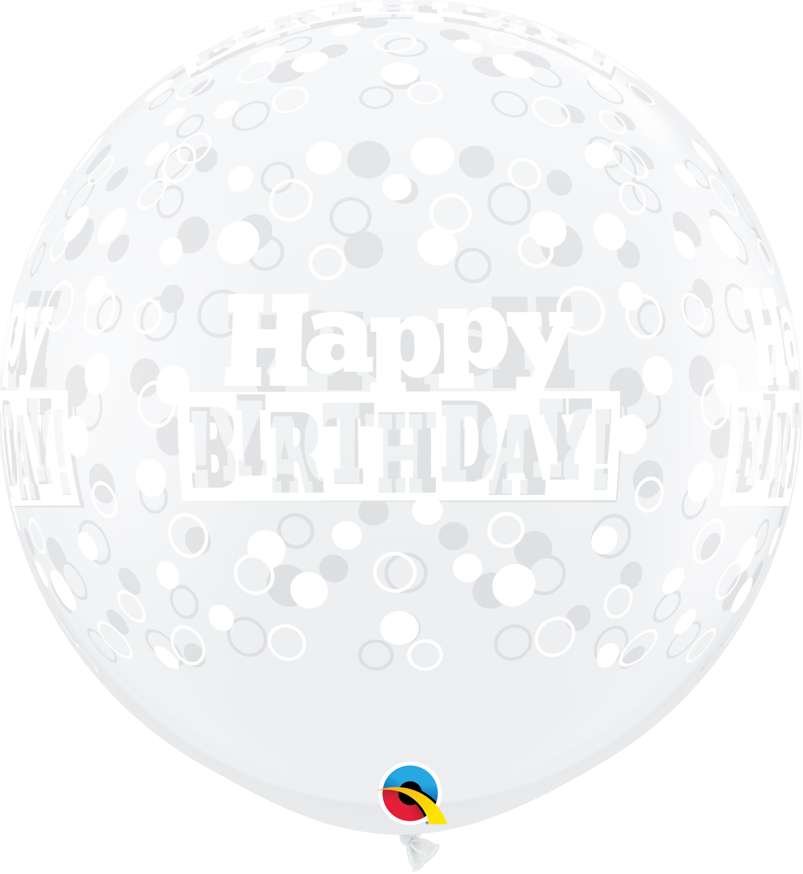 3' Riesenballon Birthday Confetti Dots-A-Round