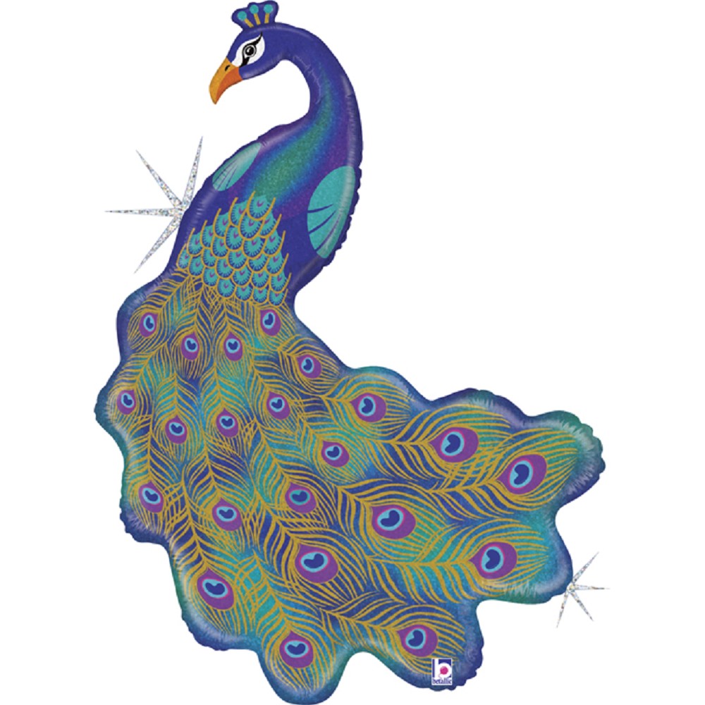 34" Glitter Peacock