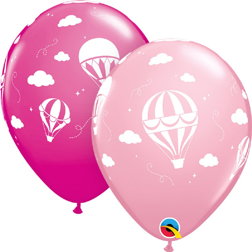 11" Hot Air Balloons (pink/wild berry) (25 Stück)