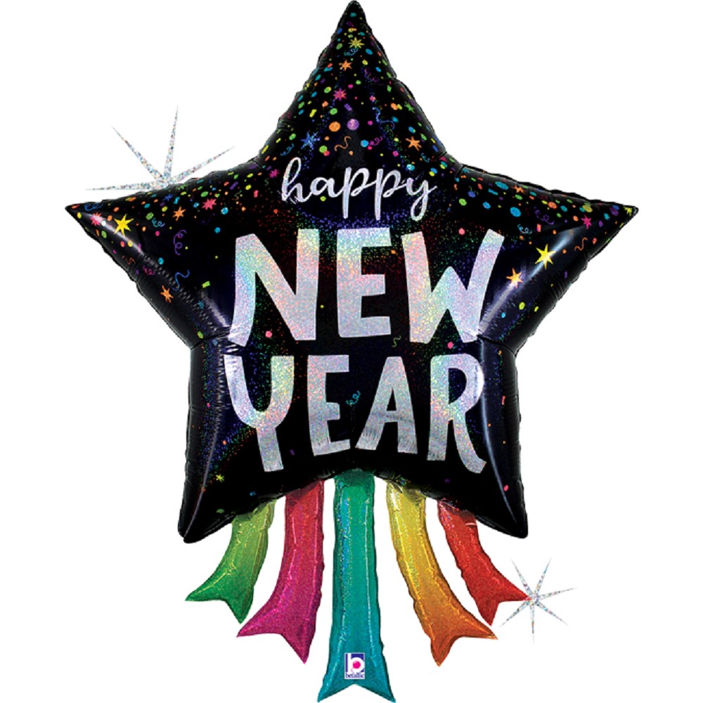 43"New Year Star Streamers