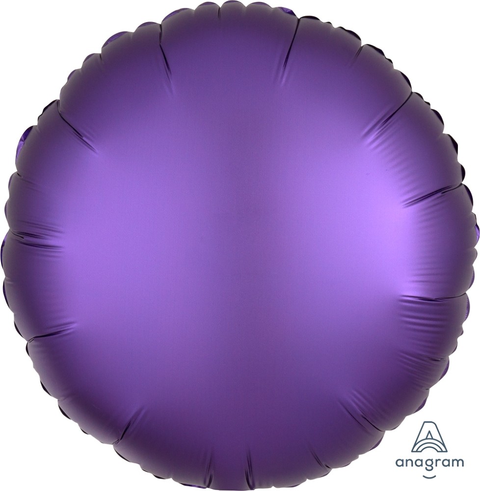 17" Rund Satin Luxe Purple Royale (verpackt)