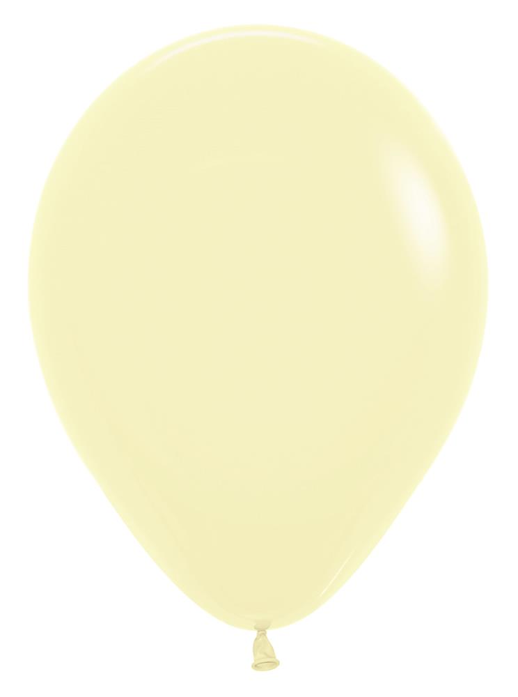 5" Pastel Matte Yellow (50 Stück)