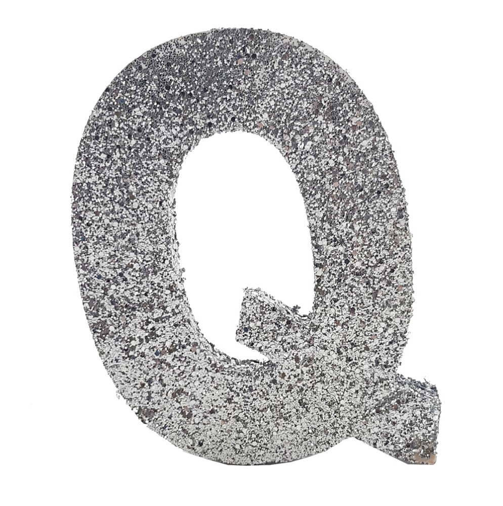 Deko-Glimmerbuchstabe "Q" (10cm)