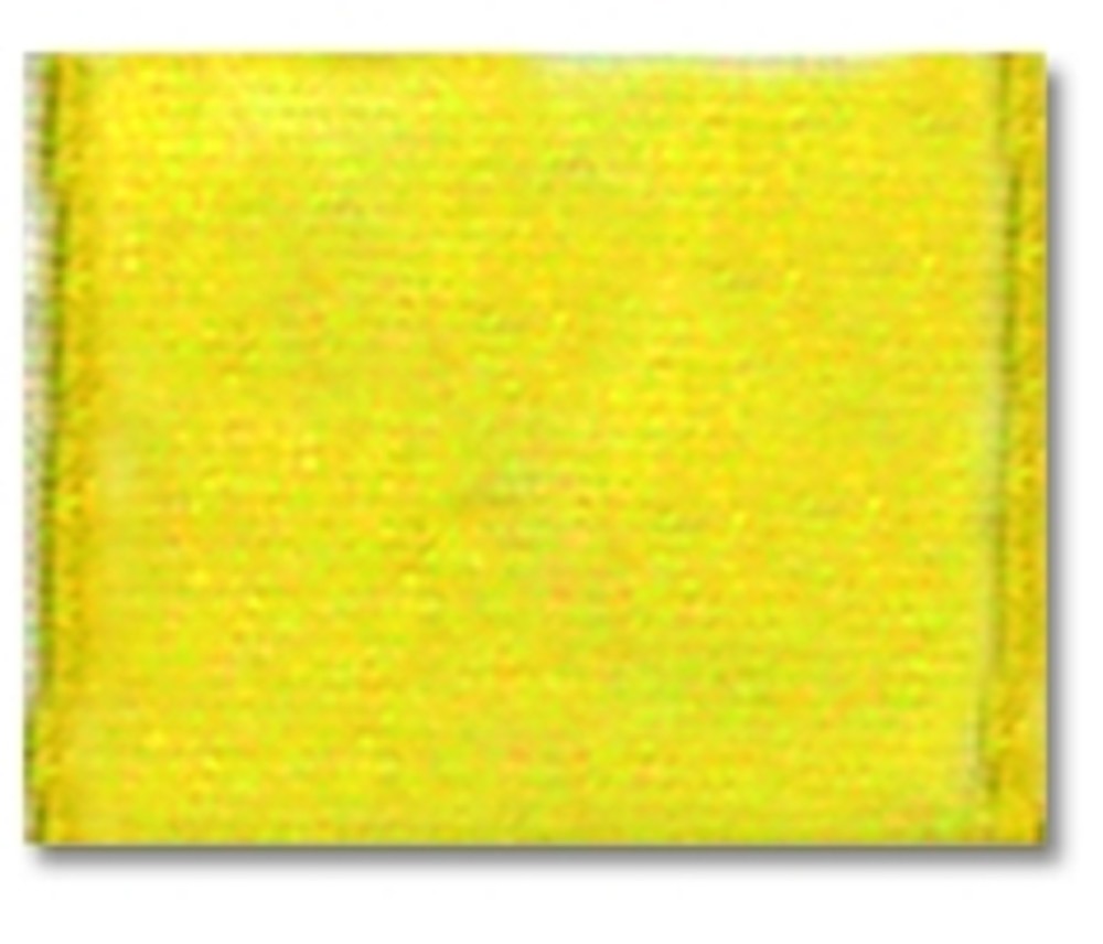Organzaband mit Drahtkante 70mm Gelb (20m)