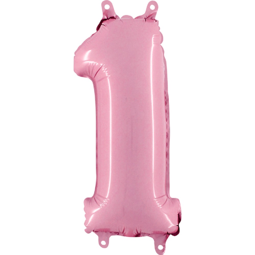 14" Folienzahl "1" Pastel Pink