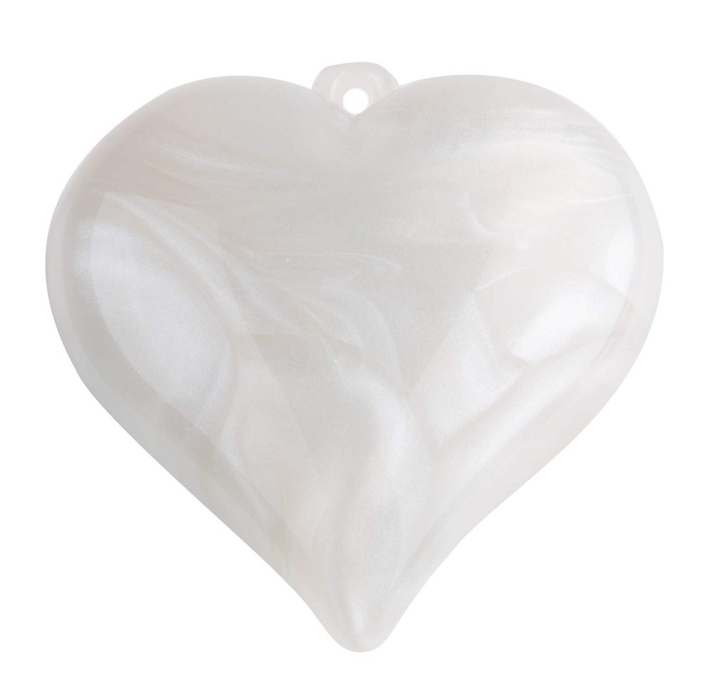 Ballongewicht Herz perlmutt weiß (17 Stück pro Beutel)