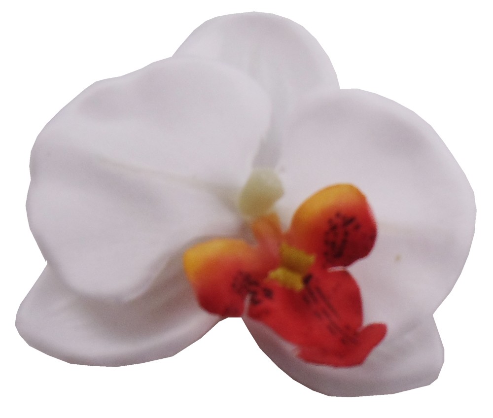 Orchideen weiß mit rot, 3,5cm