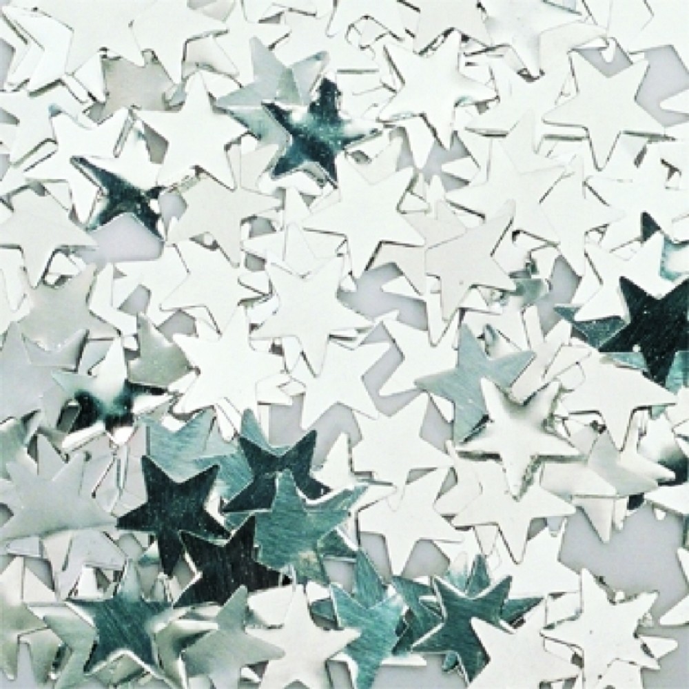 Flitter,Sterne 6mm silber (500gr)