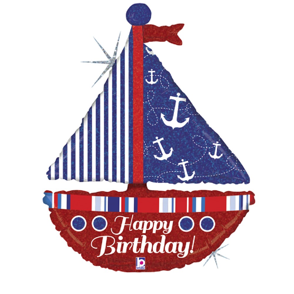 37" Segelboot - Nautical Birthday Sailboat