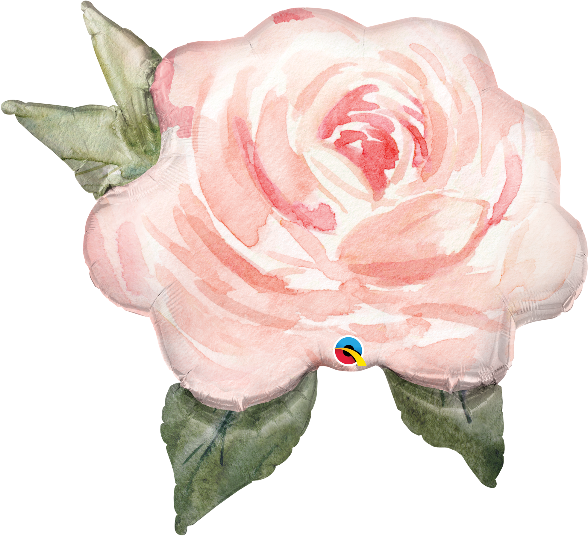 36" Pink Watercolor Rose