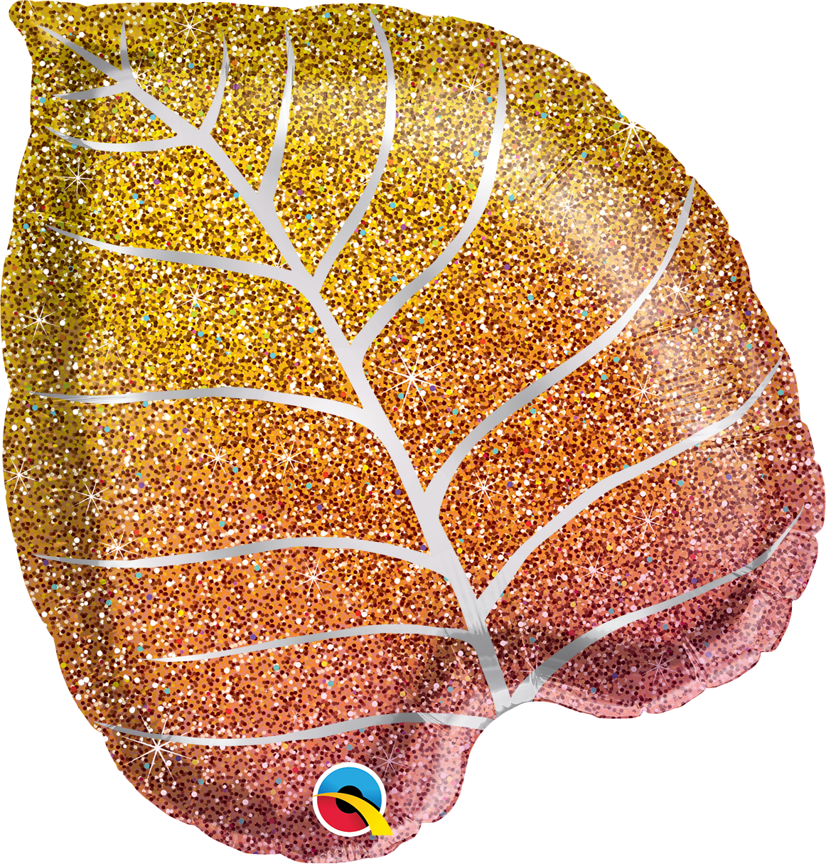 21" Fall Glittergraphic Ombre Leaf