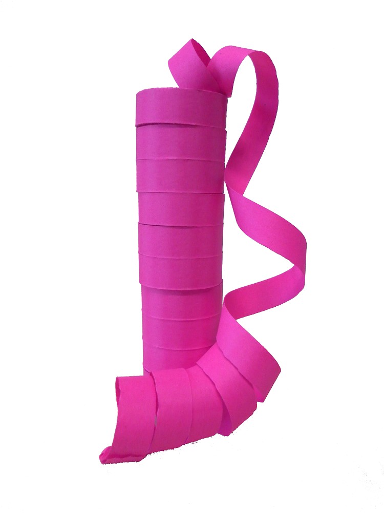 Papier-Luftschlangen pink (nicht farbecht)