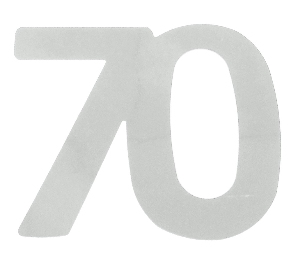 Deko-Folienzahl "70" silber