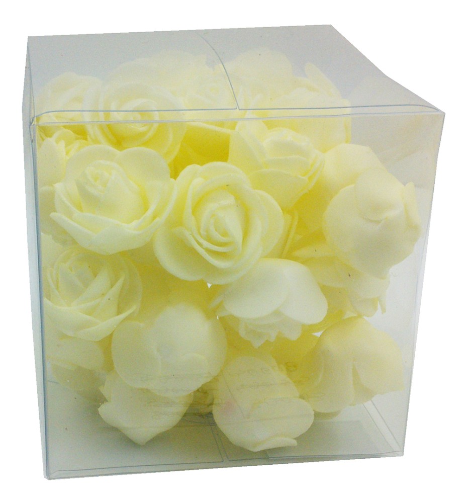 Mini-Rose in Box creme, 2,8cm