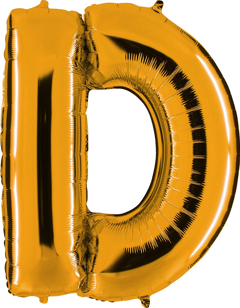 40" Folienbuchstabe "D" Gold (Altgold)