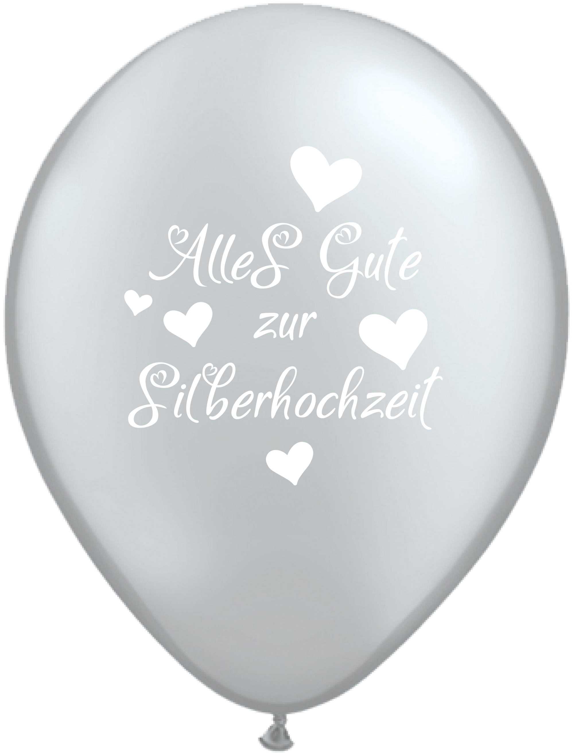 11" Silberhochzeit Silber (Retail Pack)