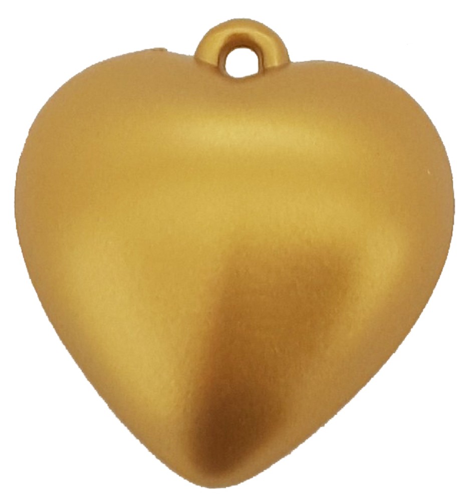 Ballongewicht Herz matt gold (17 Stück pro Beutel)