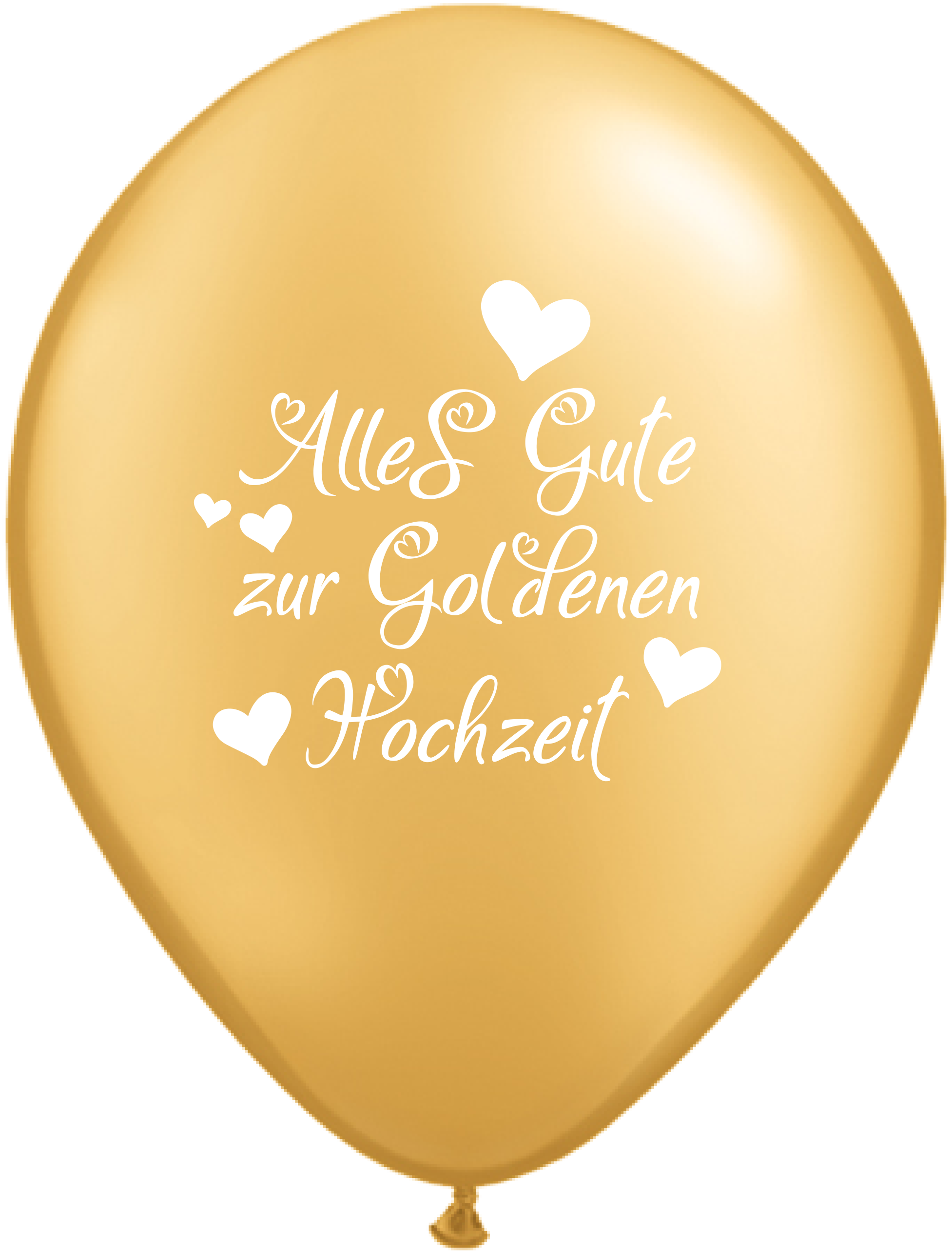 11" Alles Gute zur Gold Hochzeit Gold (Retail Pack)