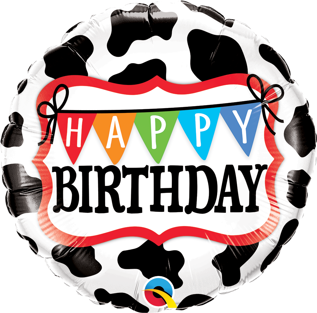 18" Birthday Holstein Cow Pattern
