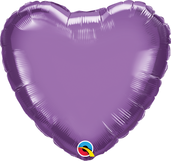 18" Heart Chrome Purple (10 Stück)