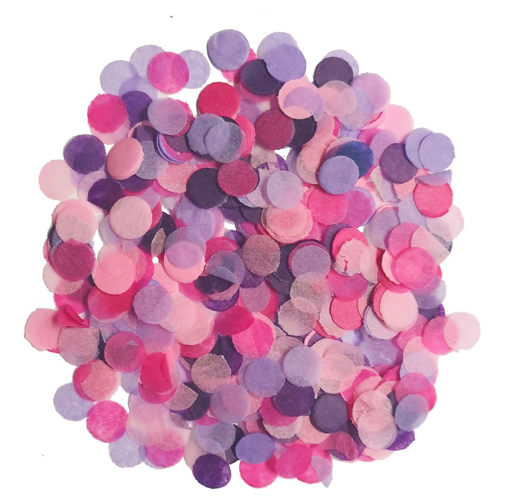Papier-Konfetti rund 8mm rosa/lila/magenta/lavendel (50g/Btl