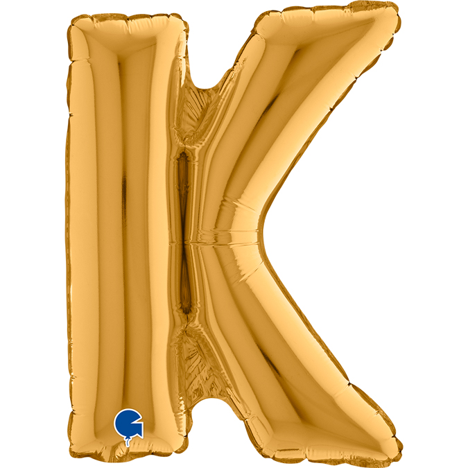 14" Folienbuchstabe "K" Gold (Altgold)