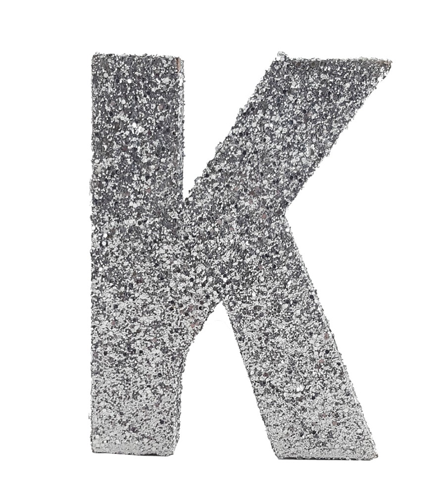 Deko-Glimmerbuchstabe "K" (10cm)