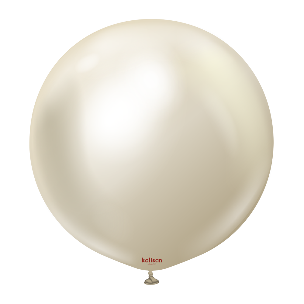24" Riesenballon Mirror White Gold (2 Stück)