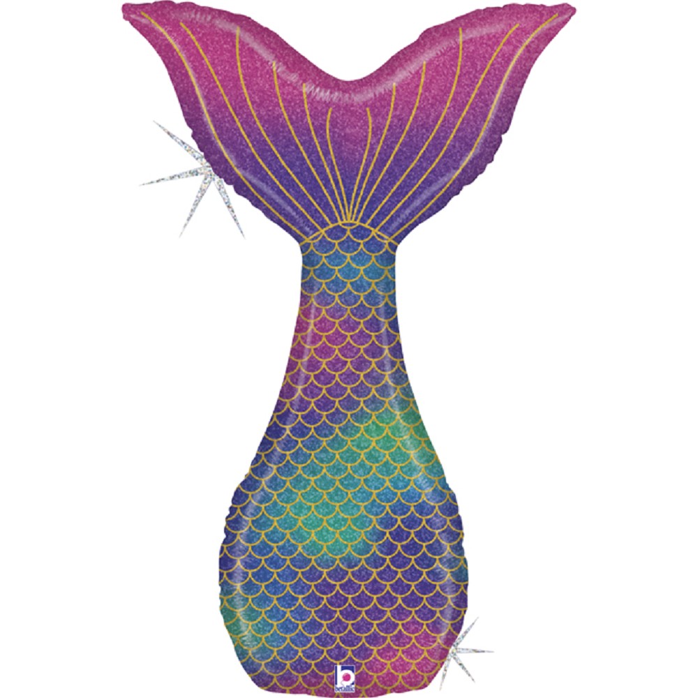 46" Glitter Mermaid Tail