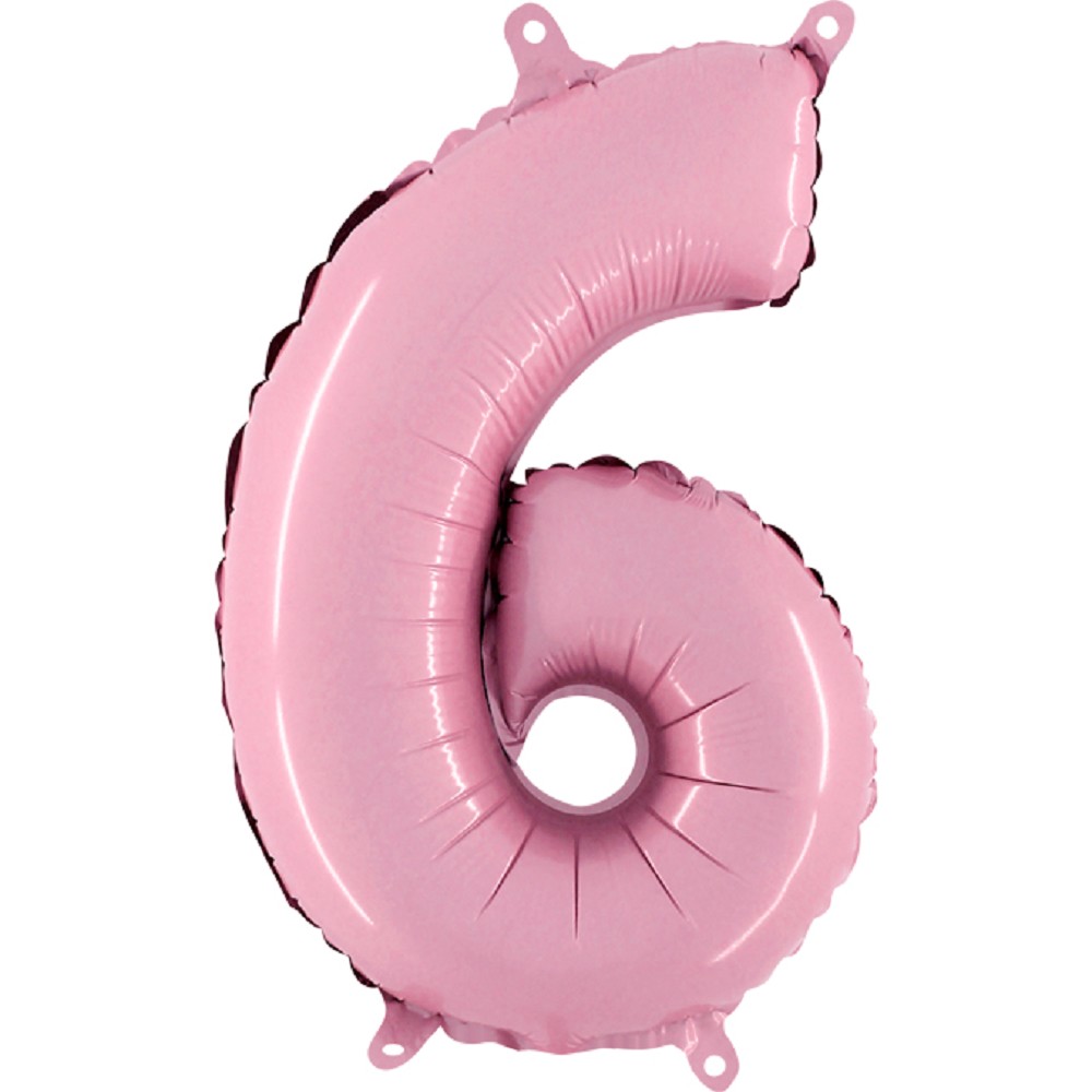 14" Folienzahl "6" Pastel Pink