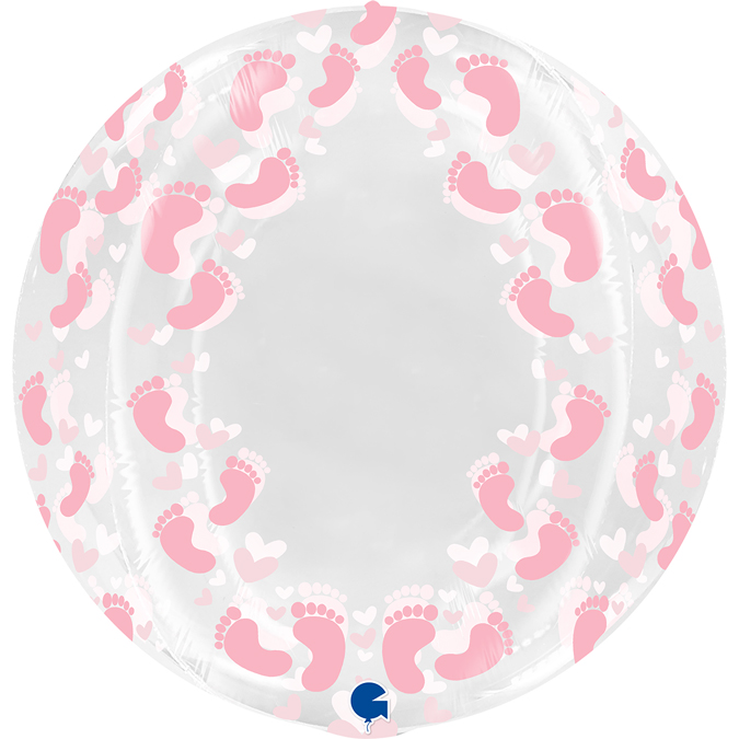 19" Globe Pink Footprint