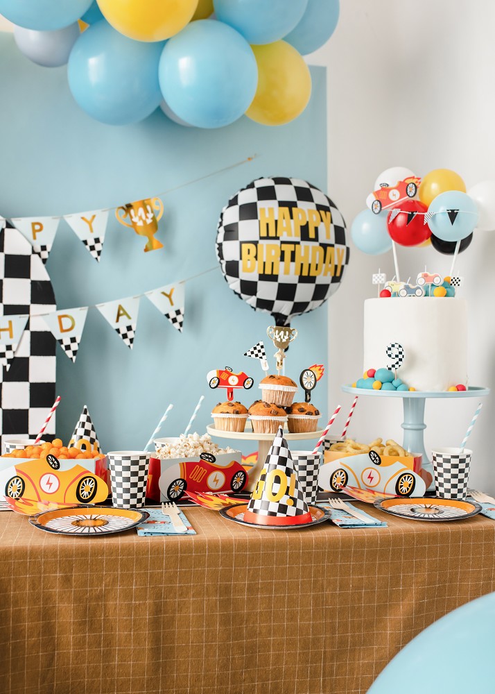 Cake Topper - mit Latexballons - Car Racing Coll. - 1 Set