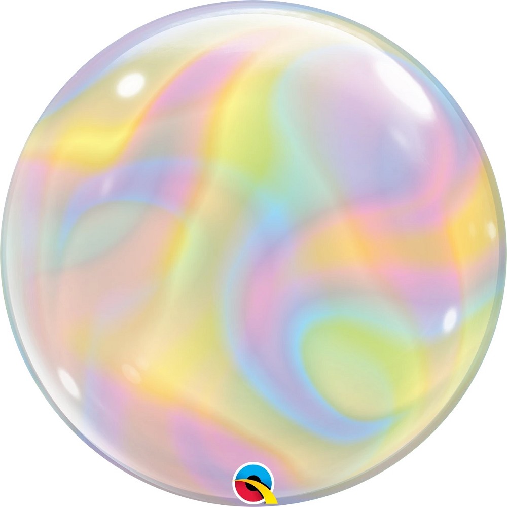 22" Single Bubble Iridescent Swirls