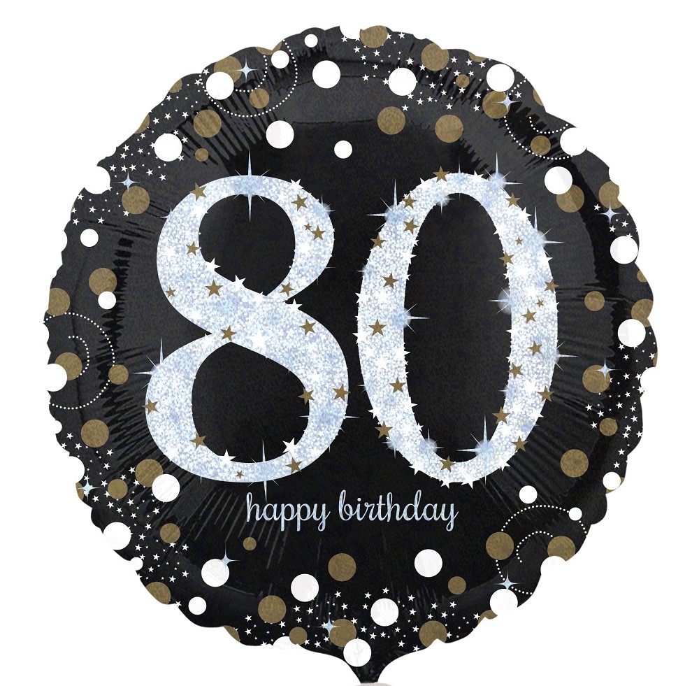 18" Sparkling Birthday "80"