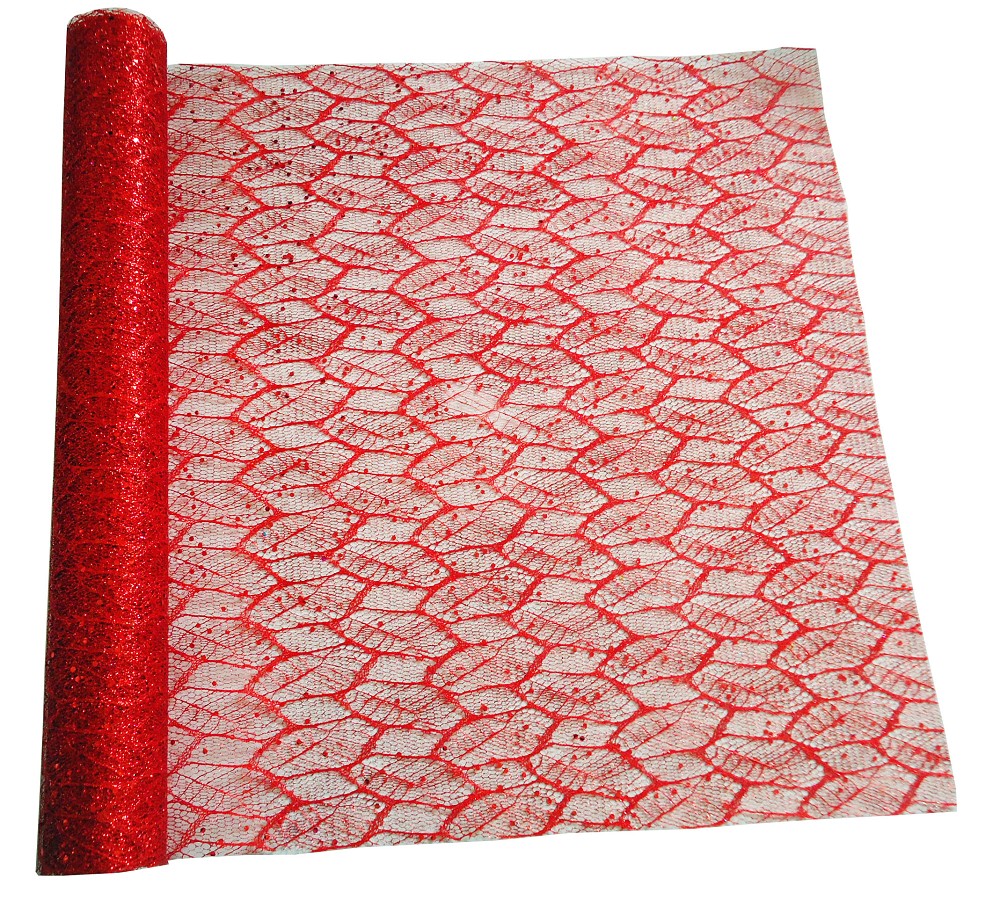 Glitter-Lurex rot (48cm x 5m)
