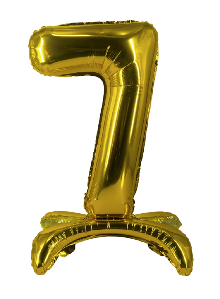 16" Stand Up Balloon "7" Gold