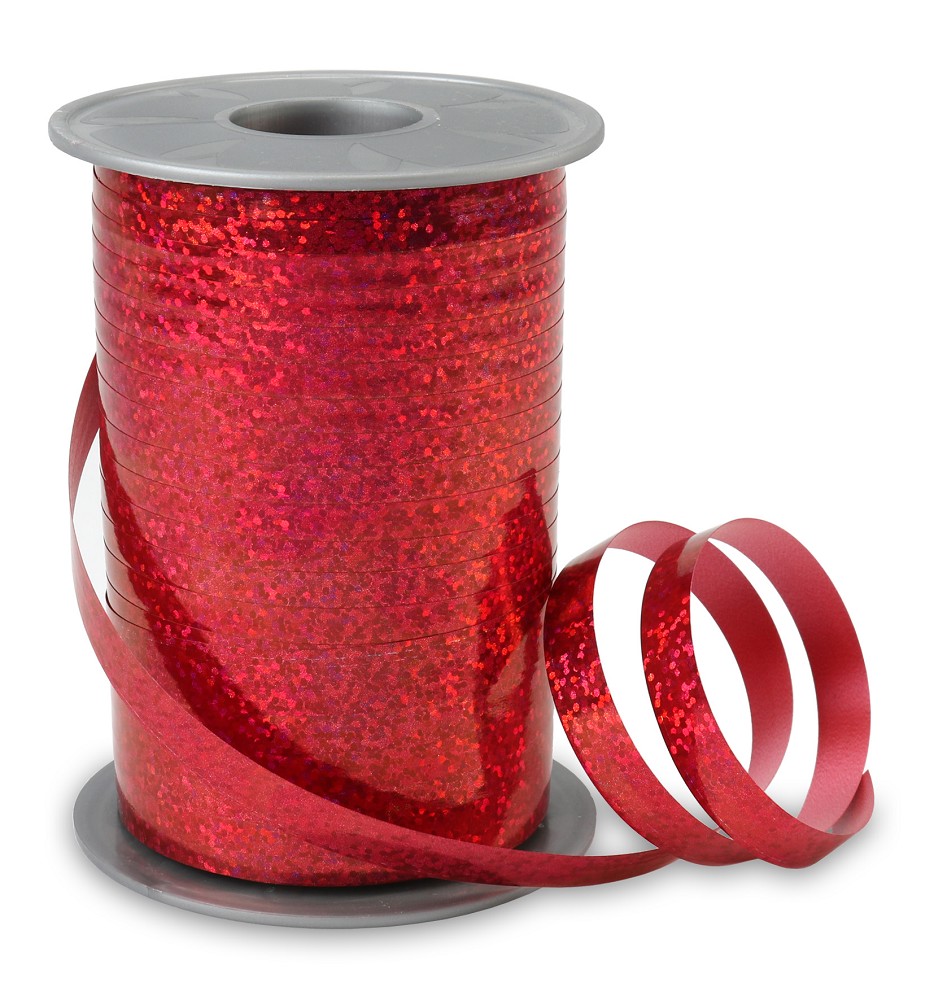 Polyband 10mm Holografie Rot (200m)