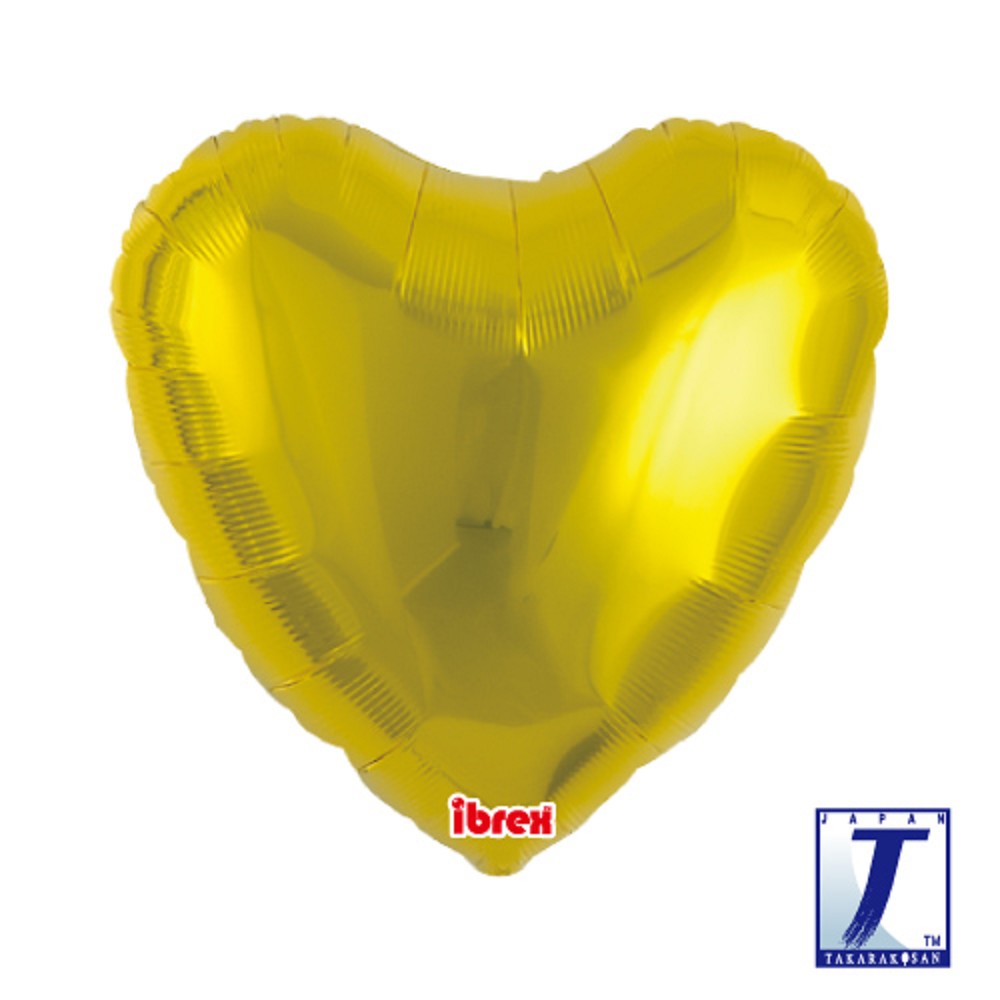 18" Heart Metallic Gold (ibrex)