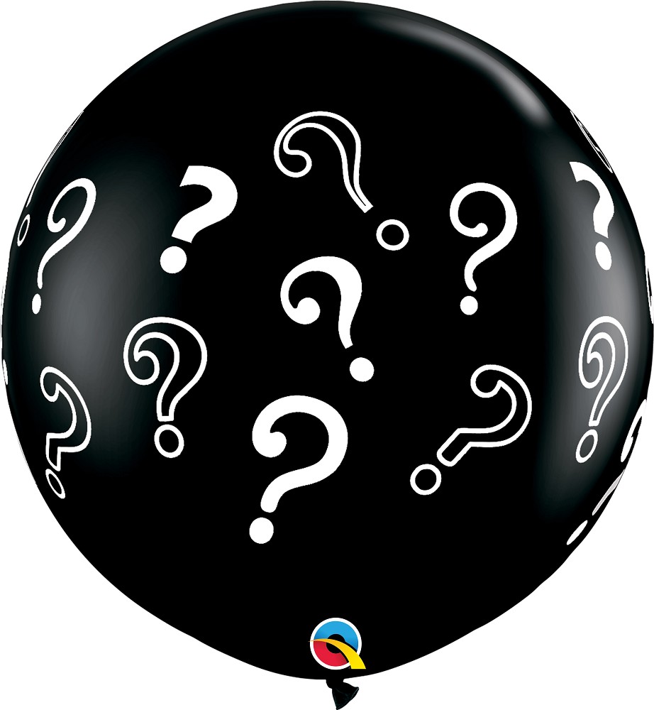 3' Riesenballon Question Marks onyx black