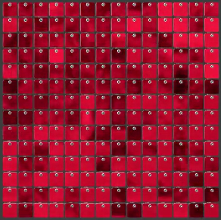 SolaAir Sequin Wall Decor Pixel (viereckig) - Red