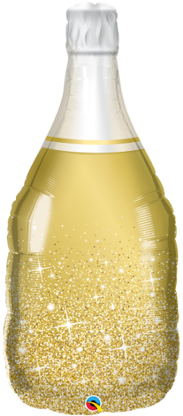 39" Golden Bubbly Wine Bottle
